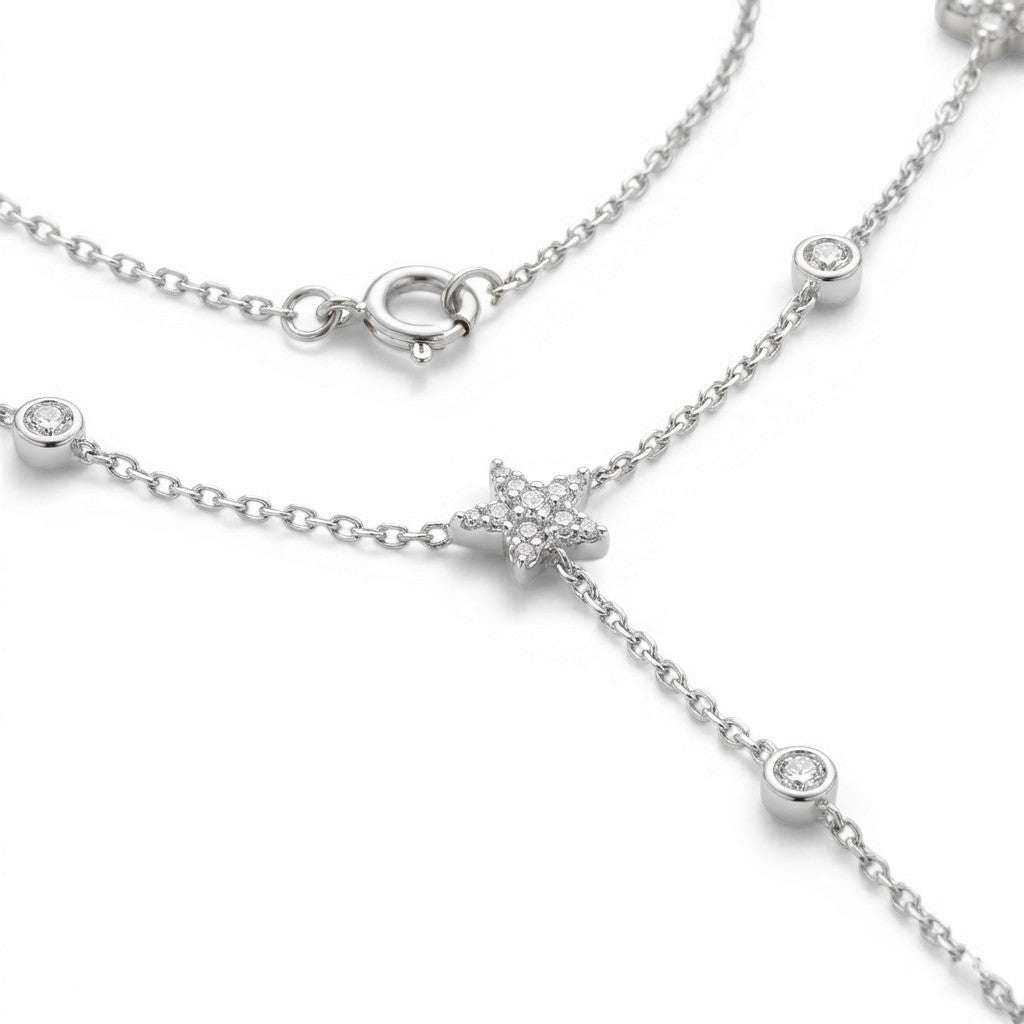 Collana Stellata In Acciaio Inossidabile