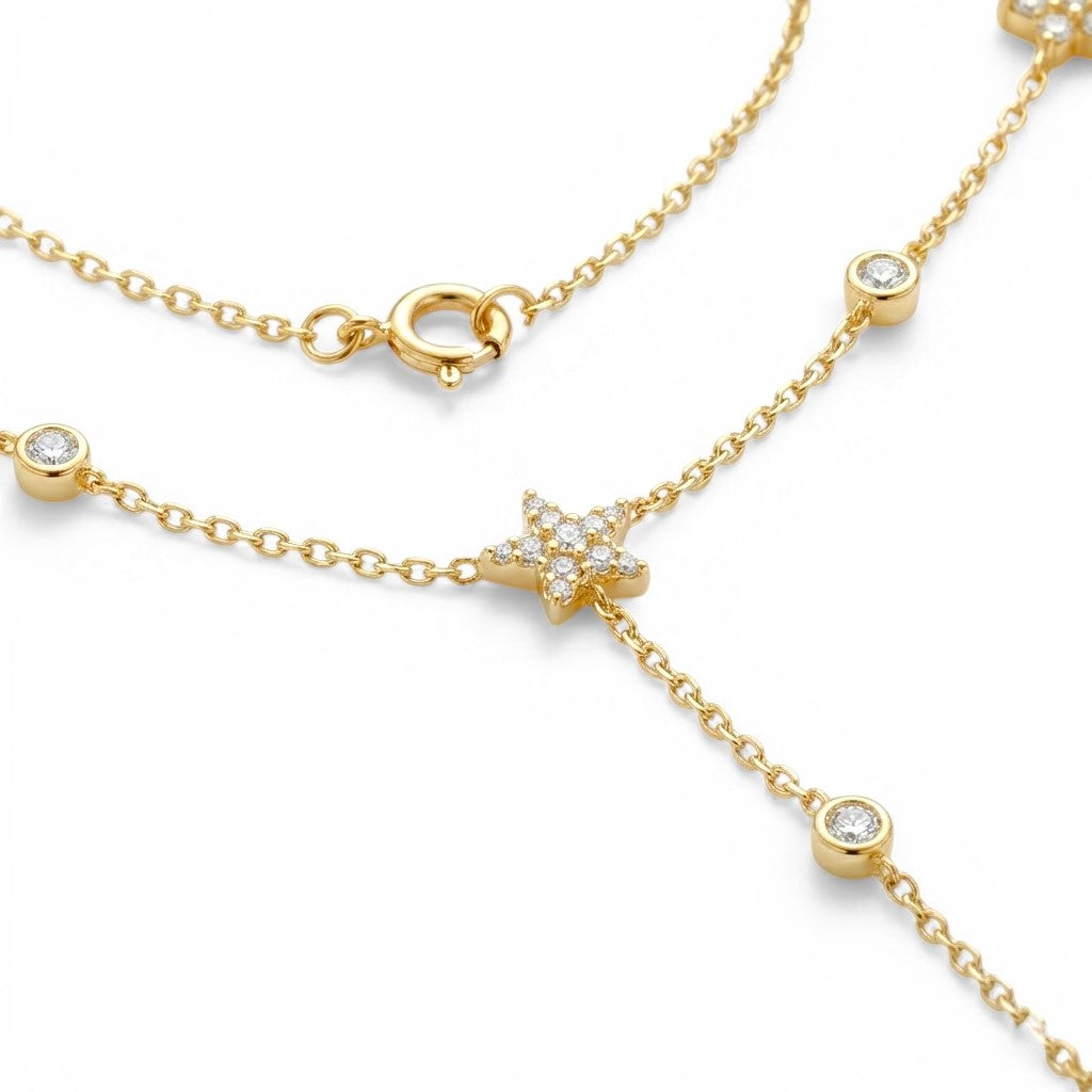 Collana Stellata In Acciaio Inossidabile
