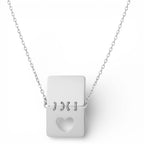 Collana Calendario Cuore Traforato In Acciaio Inossidabile