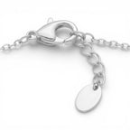 Collana Cuore Doppio con Zirconi In Acciaio Inossidabile