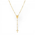 Collana Rosario con Madonna e Croce In Acciaio Inossidabile