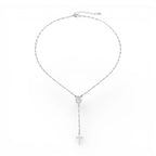 Collana Rosario con Madonna e Croce In Acciaio Inossidabile