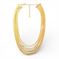 Collana Multi-filo a Fascia Piatta in Acciaio Inossidabile
