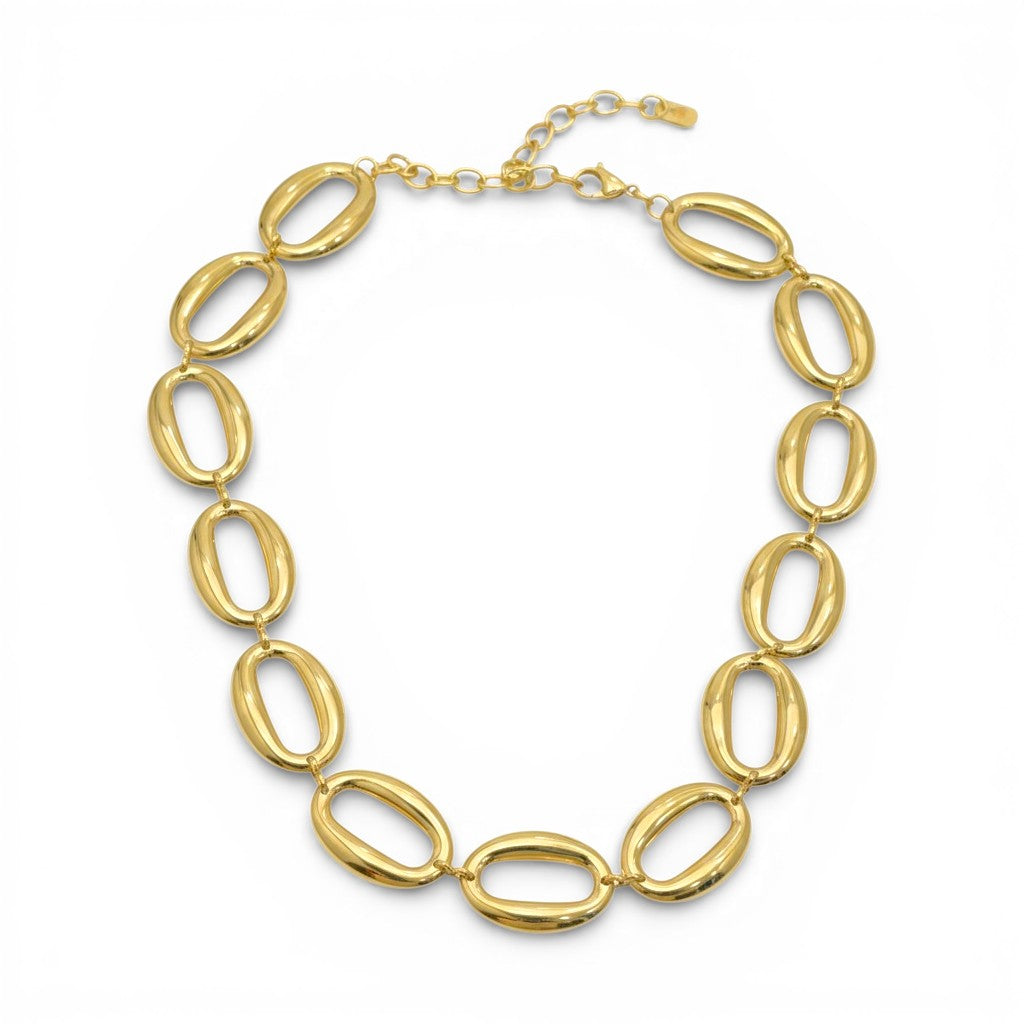 Girocollo a Maglia Chunky In Acciaio Inossidabile