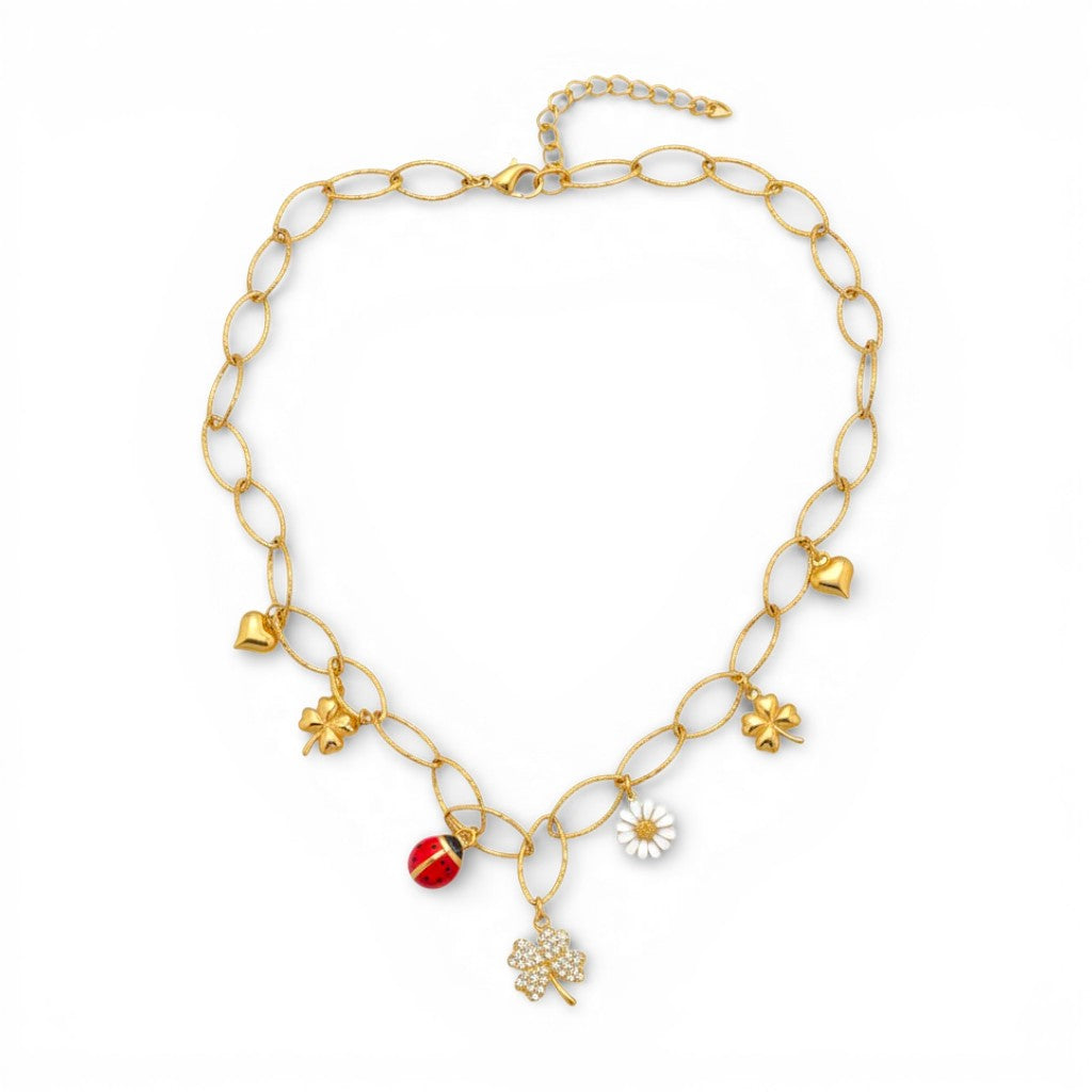 Collana Lucky Charms In Acciaio Inossidabile