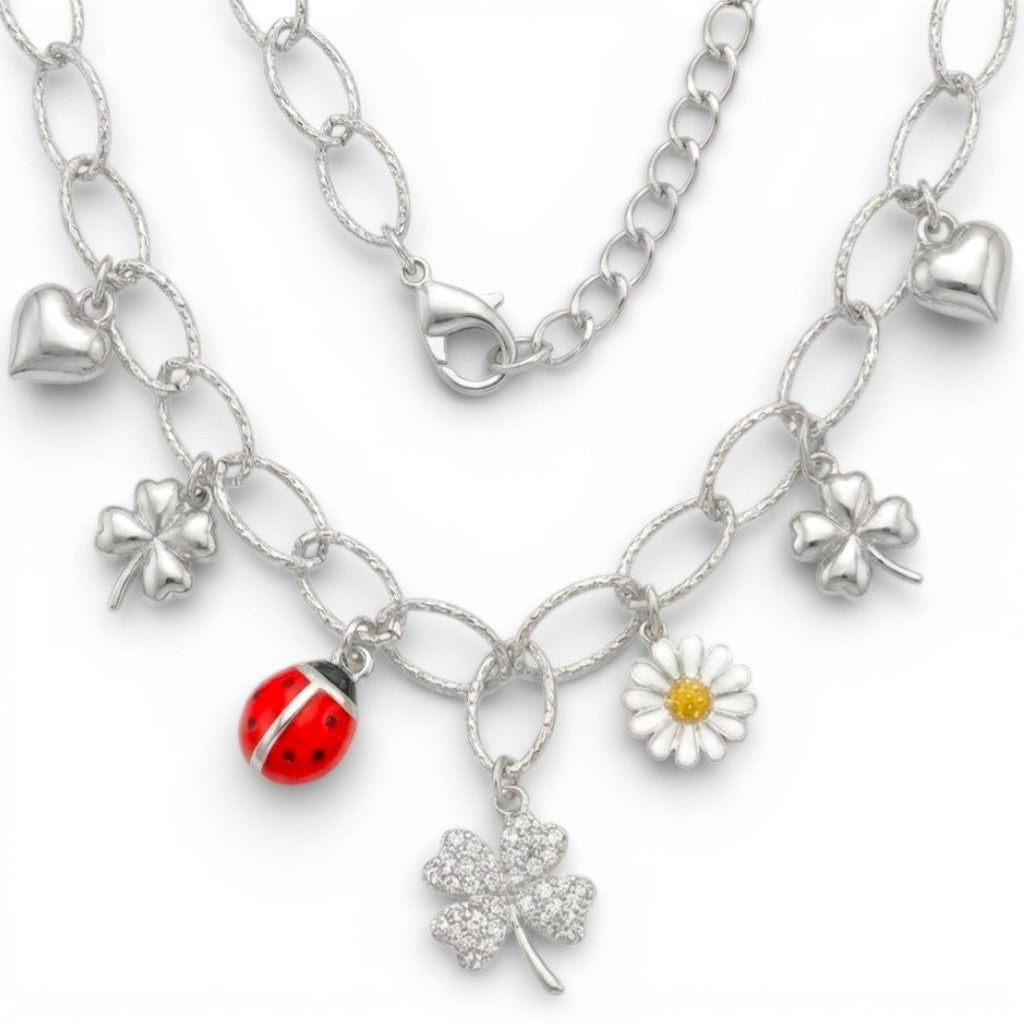Collana Lucky Charms In Acciaio Inossidabile