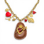 Collana Multicharm Cuore Sacro ed Ex-Voto In Acciaio Inossidabile