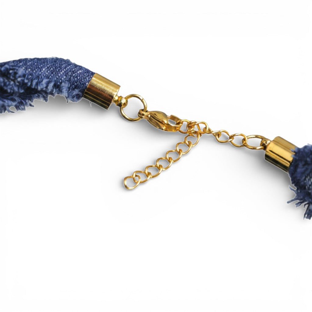 Collana Denim Multicharm Simbolica In Acciaio Inossidabile