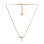 Collana Girocollo Punto Luce a Goccia con Zirconi In Acciaio Inossidabile