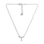 Collana Girocollo Punto Luce a Goccia con Zirconi In Acciaio Inossidabile