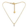 Collana Punto Luce Cuore Solitario In Acciaio Inossidabile