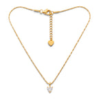 Collana Punto Luce Cuore Solitario In Acciaio Inossidabile