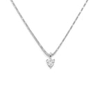 Collana Punto Luce Cuore Solitario In Acciaio Inossidabile