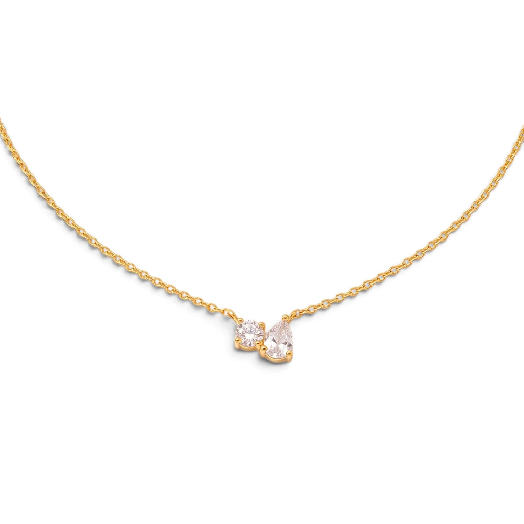 Collana Girocollo Toi et Moi con Zirconi In Acciaio Inossidabile