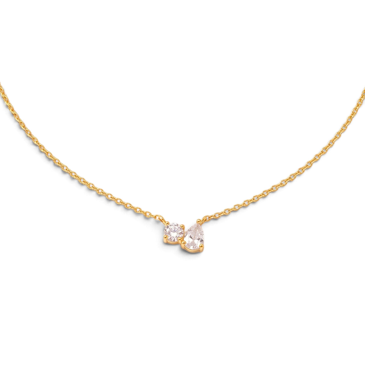 Collana Girocollo Toi et Moi con Zirconi In Acciaio Inossidabile