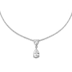 Collana Girocollo Punto Luce Cuore e Goccia In Acciaio Inossidabile