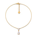 Collana Girocollo Punto Luce Cuore e Goccia In Acciaio Inossidabile