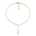 Collana Cravattina a Y con Punti Luce In Acciaio Inossidabile