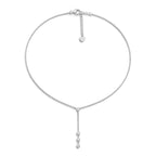 Collana Cravattina a Y con Punti Luce In Acciaio Inossidabile