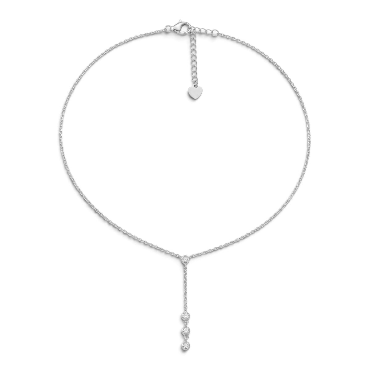 Collana Cravattina a Y con Punti Luce In Acciaio Inossidabile