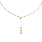 Collana Cravattina a Y con Punti Luce In Acciaio Inossidabile
