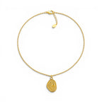 Collana Medaglia Marina Sabbiata con Conchiglia e Corallo In Acciaio Inossidabile