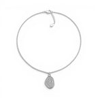 Collana Medaglia Marina Sabbiata con Conchiglia e Corallo In Acciaio Inossidabile