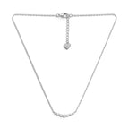 Collana Girocollo Sorriso di Zirconi In Acciaio Inossidabile