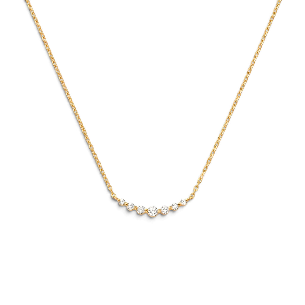 Collana Girocollo Sorriso di Zirconi In Acciaio Inossidabile