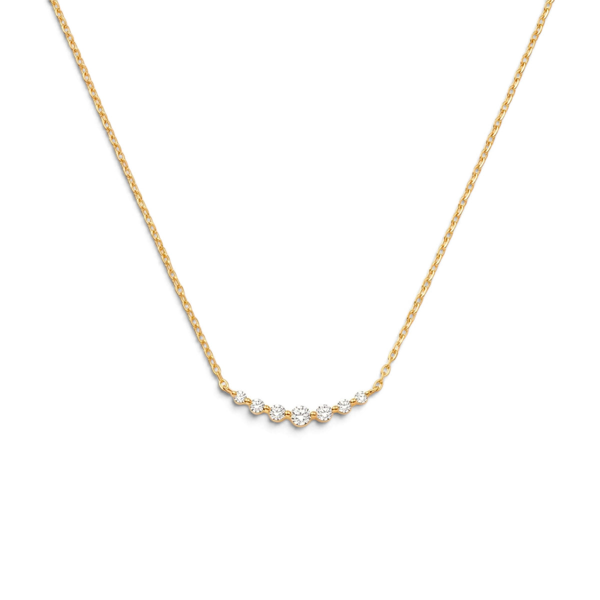 Collana Girocollo Sorriso di Zirconi In Acciaio Inossidabile