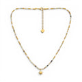Collana con Ciondolo Stella Polare e Perline In Acciaio Inossidabile