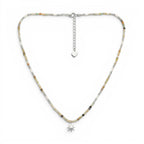 Collana con Ciondolo Stella Polare e Perline In Acciaio Inossidabile