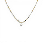 Collana con Ciondolo Stella Polare e Perline In Acciaio Inossidabile