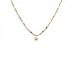 Collana con Ciondolo Stella Polare e Perline In Acciaio Inossidabile
