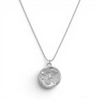 Collana Medaglia Marina con Perla Centrale In Acciaio Inossidabile