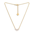 Collana Raggiera Navette con Zirconi In Acciaio Inossidabile