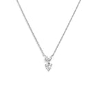 Collana Punto Luce Cuore con Zirconi In Acciaio Inossidabile