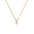 Collana Punto Luce Cuore con Zirconi In Acciaio Inossidabile