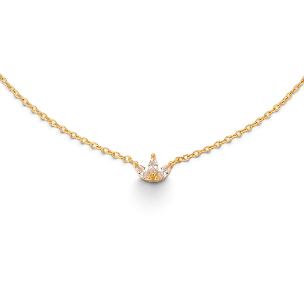 Collana Girocollo Tiarina con Zirconi In Acciaio Inossidabile