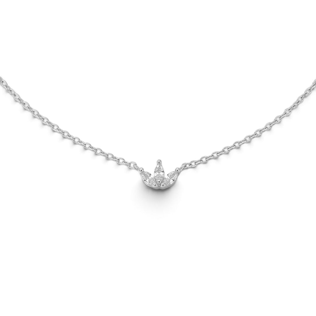 Collana Girocollo Tiarina con Zirconi In Acciaio Inossidabile