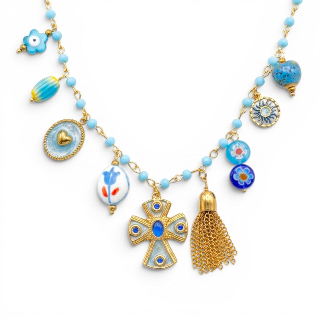 Collana Mediterrean Charm In Acciaio Inossidabile