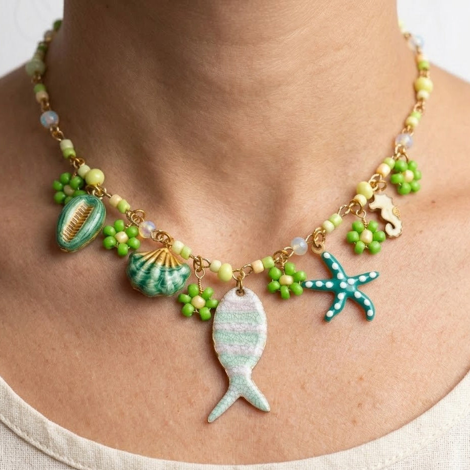 Collana Ocean Charm In Acciaio Inossidabile