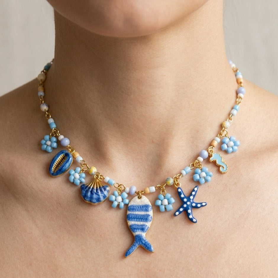 Collana Ocean Charm In Acciaio Inossidabile