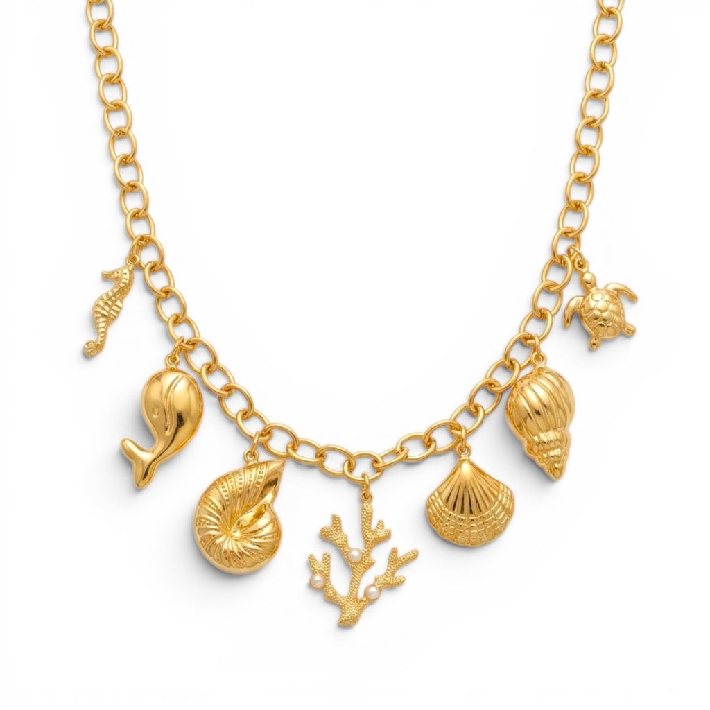 Collana Ocean Deep Charm In Acciaio Inossidabile
