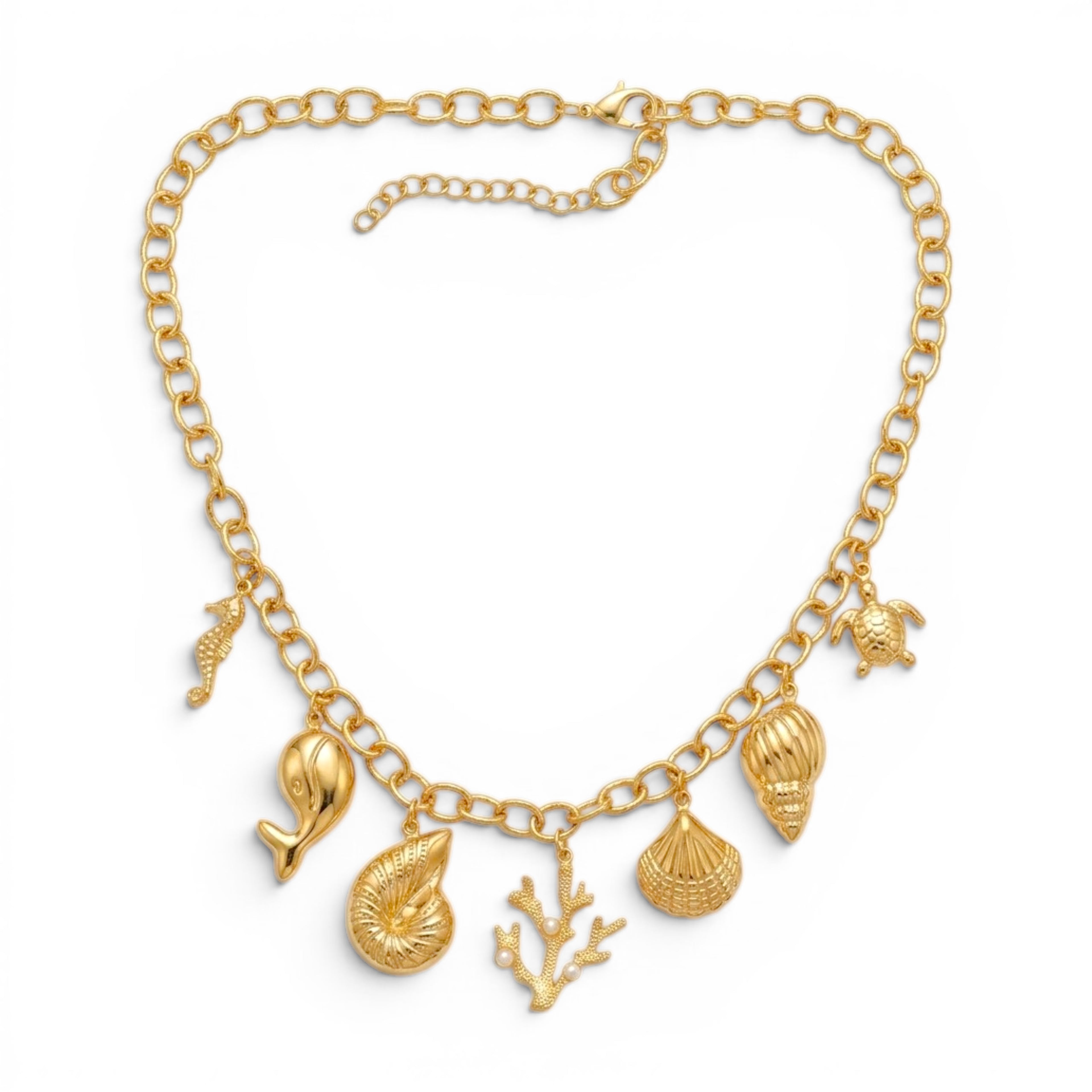 Collana Ocean Deep Charm In Acciaio Inossidabile