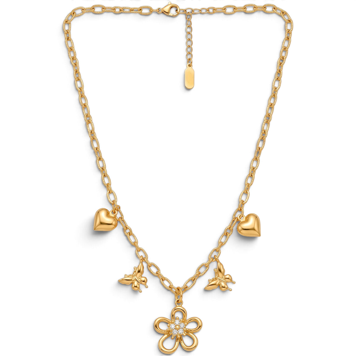 Collana Giardino Romantico In Acciaio Inossidabile