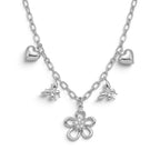Collana Giardino Romantico In Acciaio Inossidabile