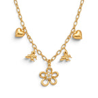 Collana Giardino Romantico In Acciaio Inossidabile