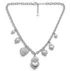 Collana Regina di Cuori Barocca In Acciaio Inossidabile