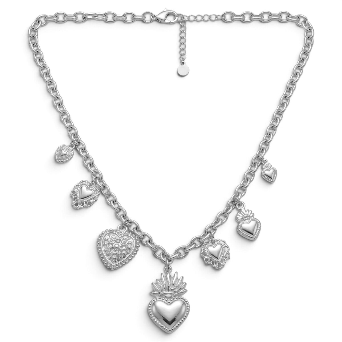 Collana Regina di Cuori Barocca In Acciaio Inossidabile